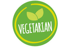 STICKERS 'VEGGIE' 28mm 500st/rol